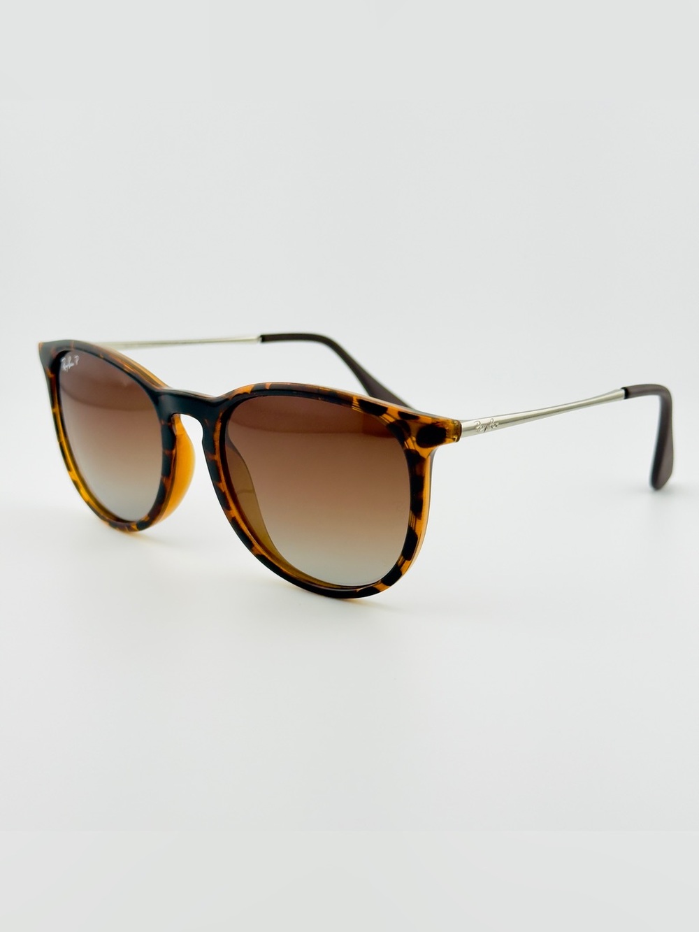 Ray-Ban Erika Classic Sunglasses RB4171 Polished Tortoise Frame Brown Lenses - Picture 8 of 13